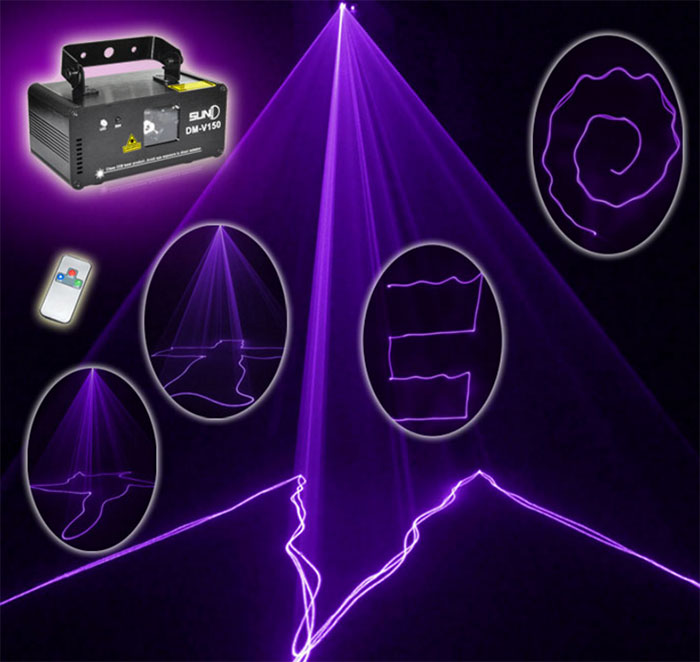 The new violet laser light beam lamp DM V150 KTV flash